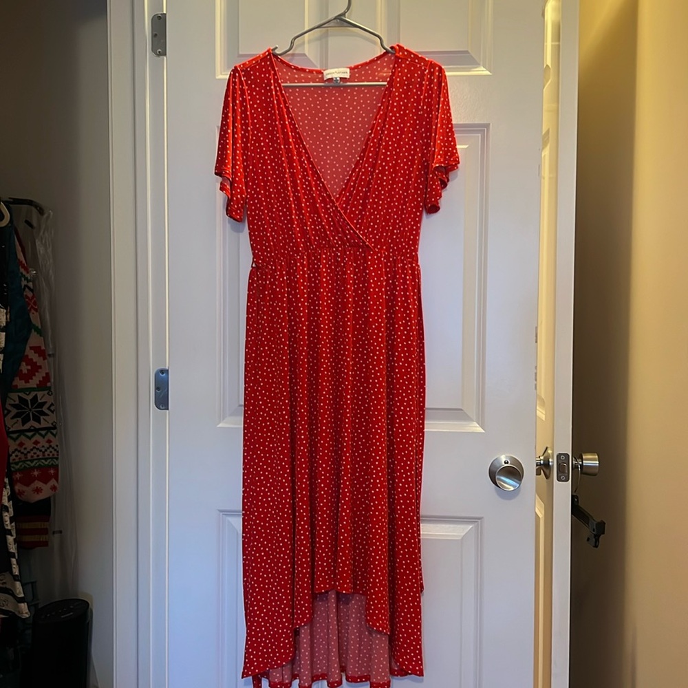 Red Polka Dot Gibson Latimer Dress
